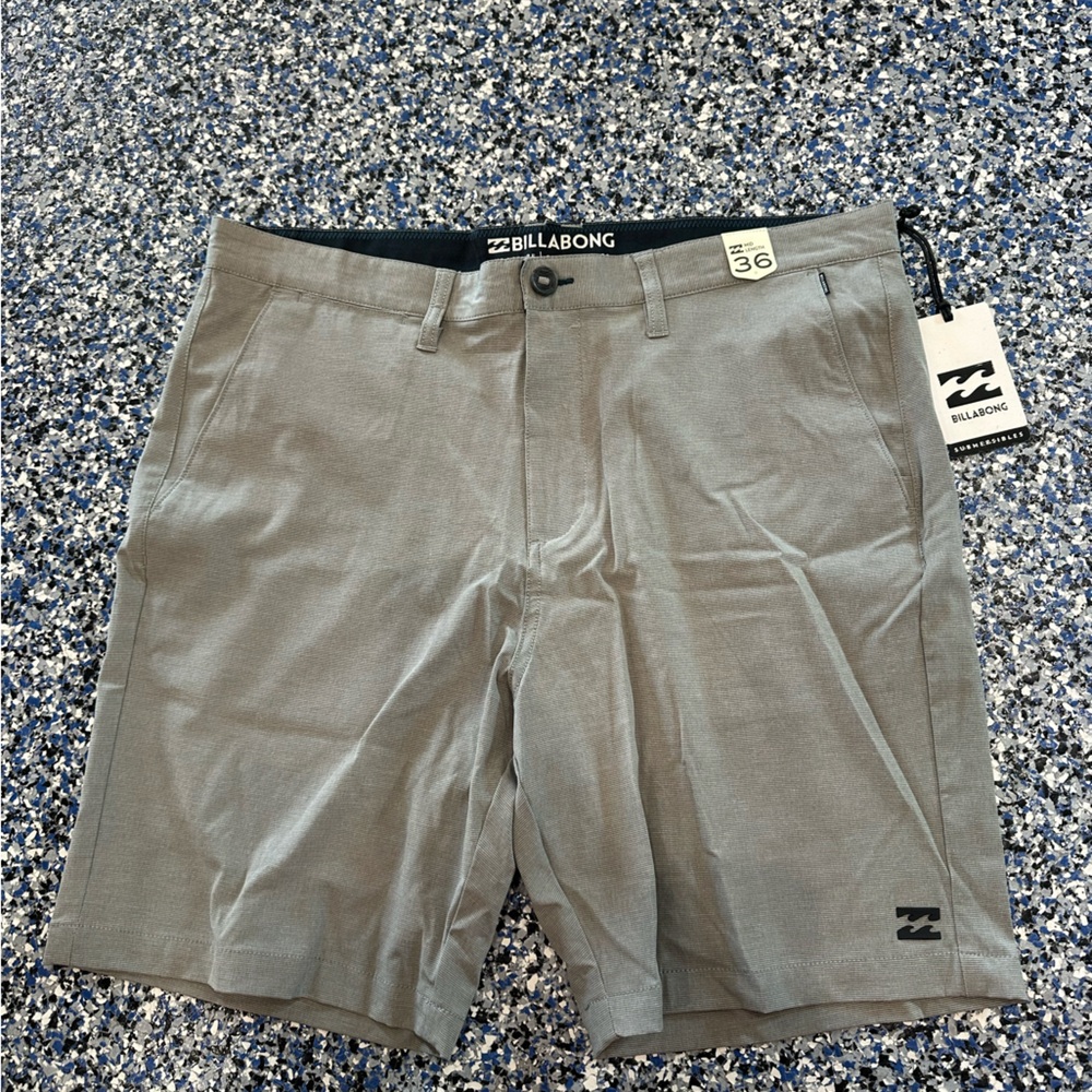 Billabong Men's Light Gray Flat Front Shorts